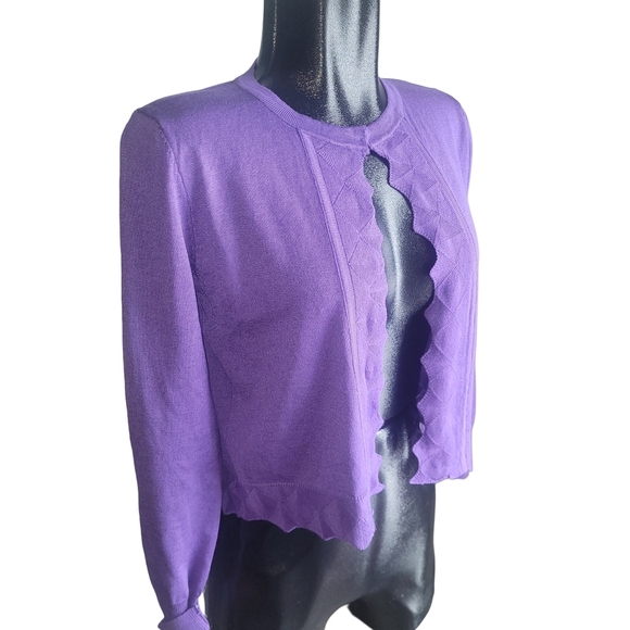 Luxxe Lane Purple Cardigan S - Picture 3 of 7